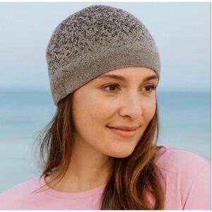 NWT Barefoot Dreams CozyChic Lite Confetti Beanie Grey Brown Neutral Soft Fuzzy